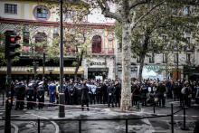 Cérémonie devant le Bataclan, le 13 novembre 2019 à Paris, quatre ans après les attentats