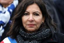 La maire de Paris Anne Hidalgo, le 11 novembre 2019 lors d'une cérémonie à l'Arc de Triomphe