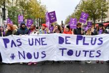 Manifestation à Paris le 23 novembre 2019 pour dire "stop" aux violences sexistes et sexuelles et aux féminicides