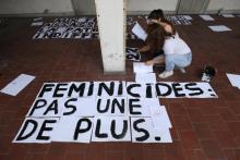 Des messages contre les féminicides, le 6 septembre 2019 à Paris