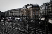 La gare Saint-Lazare à Paris le 13 décembre 2019, pendant le mouvement de grève contre la réforme des retraites
