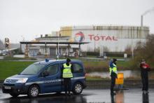 La raffinerie Total de Gonfreville-l'Orcher, près du Havre, le 19 décembre 2018