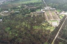 Vue aérienne du parc du château de Versaille, le 28 décembre 1999, deux jours après une violente tempête
