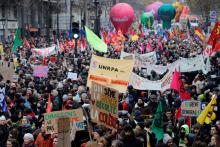 Manifestation contre la réforme des retraites, à Paris, le 5 décembre 2019