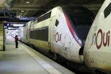 Des quais vides à la gare du Nord à Paris lors d'une grève à la SNCF le 24 avril 2018