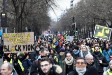 Manifestation à Paris contre la réforme des retraites le 28 décembre 2019