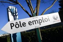 Le logo de Pole Emploi, à Montpellier, le 3 janvier 2019