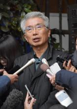 Junichiro Hironaka, un des avocats de Carlos Ghosn s'adresse à la presse à Tokyo, le 4 janvier 2020
