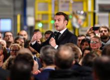 Emmanuel Macron en visite à Dunkerque le 20 janvier 2020