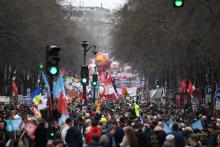 Manifestation contre la réforme des retraites à Paris le 9 janvier 2020