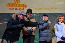 Patrice Leconte, Thierry Lhermitte, Gérard Jugnot et Marie-Anne Chazel réunis à Val d'isère le 11 janvier 2020