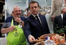 Emmanuel Macron au salon de l'agriculture à Paris le 22 février 2020
