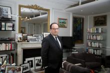 Francois Hollande dans ses bureux parisiens le 6 février 2020