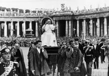 Le pape Pie XII, le 27 août 1957 au Vatican