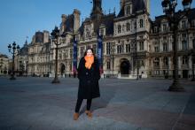 Anne Hidalgo devant l'Hôtel de ville de Paris, le 24 janvier 2020