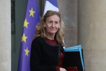 La ministre de la Justice Nicole Belloubet à la sortie de l'Elysée, le 19 février 2020 à Paris