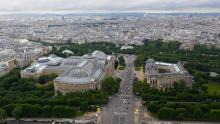 Vue aérienne du Grand Palais en juillet 2019 à Paris