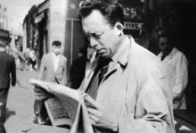 Albert Camus, écrivain français, journaliste, philosophe et Prix Nobel de littérature 1957 en 1953