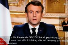Emmanuel Macron le 15 mars 2020 au Touquet