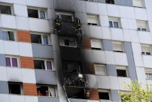 Incendie dans un immeuble d'Epinay-sur-Seine, le 15 avril 2020 en Seine-Saint-Denis