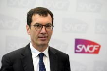 Le PDG de la SNCF, Jean-Pierre Farandou, le 28 février 2020 à Saint-Denis, dans le nord de Paris