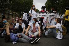 Des personnels soignants manifestent à Lyon le 16 juin 2020