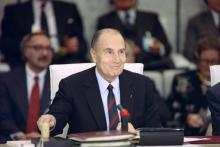 François Mitterrand, le 21 novembre 1990 à Paris