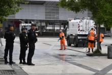La police intervient lors d'exactions commises à Dijon, le 15 juin 2020
