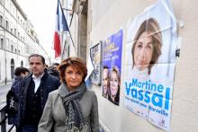 Martine Vassal le jour du vote du premier tour des élections municipales à Marseille, le 15 mars 2020