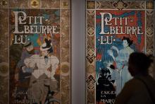 Des affiches du Petit Beurre Lu lors d'une exposition sur le siècle d'or de la biscuiterie LU au Château des ducs de Bretagne, le 23 juin 2020 à Nantes