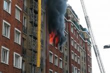 Incendie dans un immeuble du quartier de la Porte d'Orléans, le 11 juin 2020 à Paris