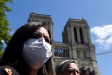 Anne Hidalgo, masquée, le 31 mai 2020 à Paris
