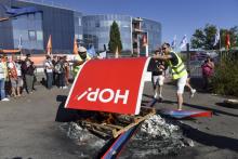 Manifestation de salariés de Hop! le 30 juilleet 2020 à Nantes