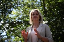 La nouvelle ministre de l'Environnement Barbara Pompili, le 11 juillet 2020 à Fontainebleau