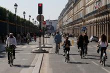 Cyclistes parisiens le 16 mai 2020