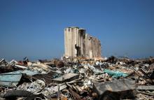 Les dégâts après l'explosion au port de Beyrouth, au Liban, le 31 août 2020