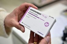 Boîte de Levothyrox dans une pharmacie le 4 décembre 2017