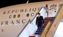 Arrivée du président Emmanuel Macron à l'aéroport de Beyrouth, le 31 août 2020