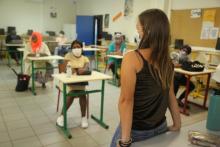 Port du masque dans une école à Mayotte en juin 2020