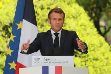 Conférence de presse d'Emmanuel Macron à Ajaccio le 10 septembre 2020