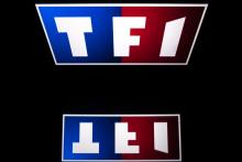 Logo de TF1, photo prise le 26 mars 2019 à Paris