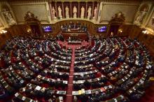 L'hémicyle du Sénat à Paris, le 2 octobre 2017