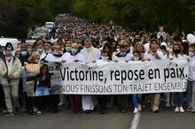 Marche blanche en mémoire de Victorine Dartois à Villefontaine (Isère), le 4 octobre 2020