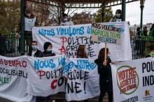 Manifestation pour "repenser l'agriculture", avant des discussions la semaine prochaine sur la prochaine politique agricole commune (PAC), le 17 octobre 2020 à Paris