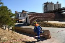Salariés à l'usine Alteo de Gardanne, dans les Bouches-du-Rhône le 4 septembre 2020
