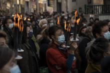 Recueillement en mémoire des victimes de la rue d'Aubagne, le 5 novembre 2020 à Marseille, deux ans après l'effondrement de deux immeubles