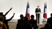 Le Premier ministre Jean Castex tient une conférence de presse à Paris sur les restrictions sanitaires le 26 novembre 2020