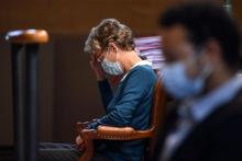L'anesthésiste belge Helga Wauters lors de l'audience au tribunal de Pau le 8 octobre 2020