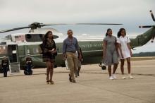 Barack Obama, Michelle Obama et leurs filles