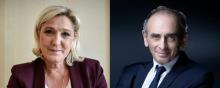 Marine Le Pen le 15 mai 2019 et Eric Zemmour le 22 avril